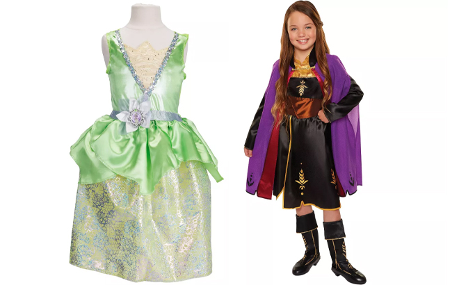 Disney Princess Tiana Core Dress and Disney Frozen 2 Anna Travel Dress