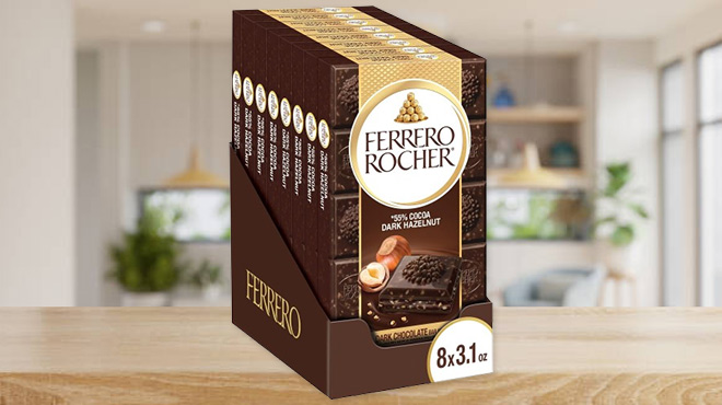 Ferrero Rocher Premium Chocolate Bars 8 Pack