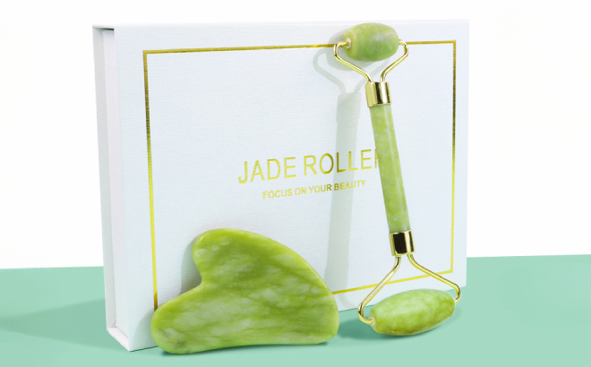 Gua Sha Facial Tools Jade Roller Set