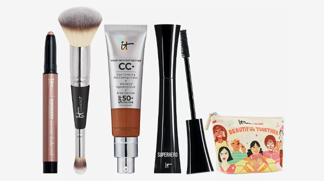 IT Cosmetics CC Cream SPF 50 Superhero Eye Makeup Bag