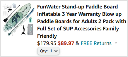 Inflatable Paddle Board Checkout