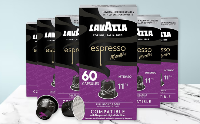 Lavazza 60 Count Espresso Intenso Medium Dark Roast Capsules