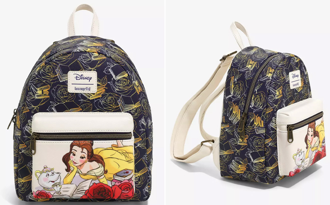 Loungefly Disney Beauty And The Beast Belle Books Mini Backpack