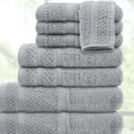 Mainstays 10 Piece Towel Set with Upgraded Softness Durability in Gray