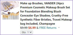 Makeup Brush Set at Checkout