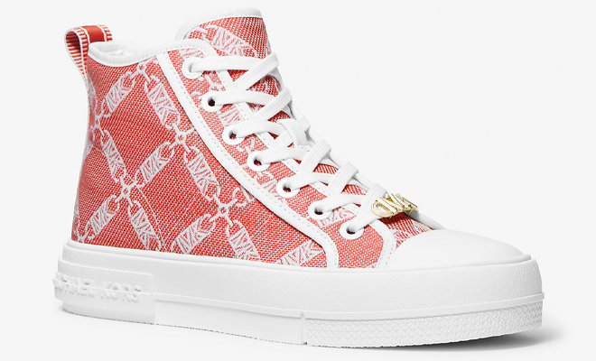 Michael Kors Evy Empire Logo Jacquard High Top Sneakers