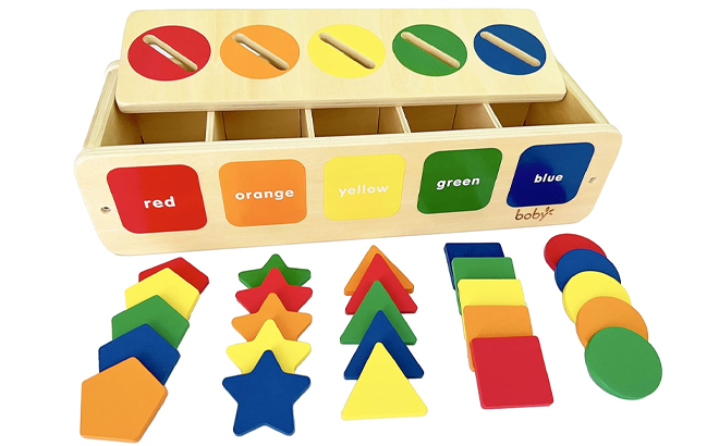 Montessori Color and Shape Sorting Matching Box Toy