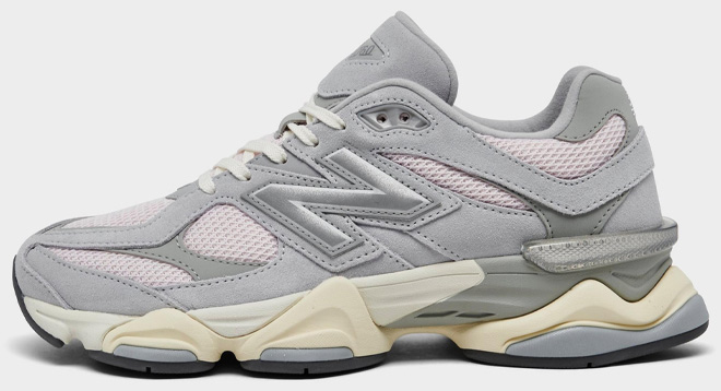 New Balance 9060 Shoe in Granite and Pink Color