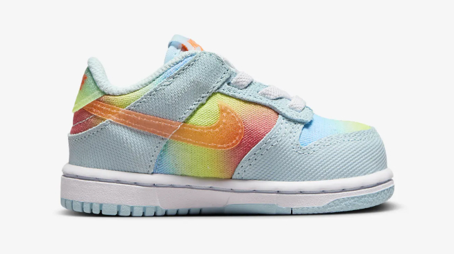 Nike Baby Toddler Dunk Low Shoes in Glacier Blue Colorway