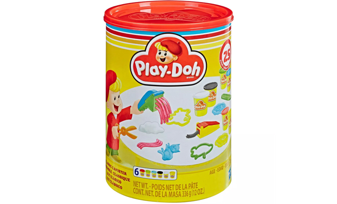 Play Doh Classic Canister Retro Set 6 Non Toxic Colors