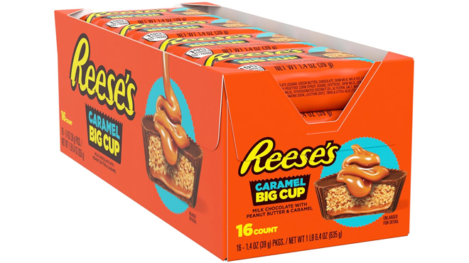 Reeses Big Cup Caramel Milk Chocolate Peanut Butter Cups 16 Count