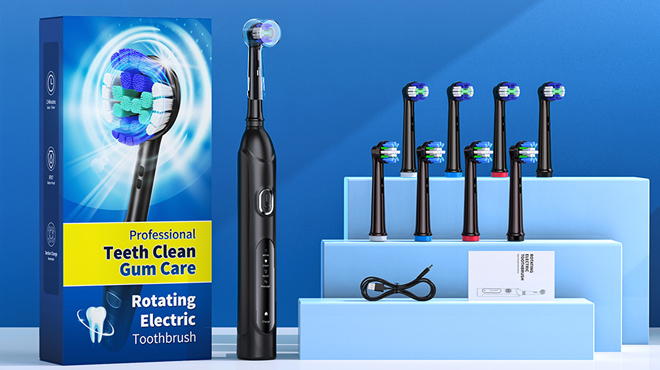 Rotating Electric Toothbrush Set