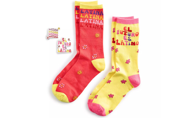 Sabor Latinx Latina El Futuro Es Latino Sock Pin Bundle