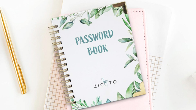 Simplified Greenery Password Book
