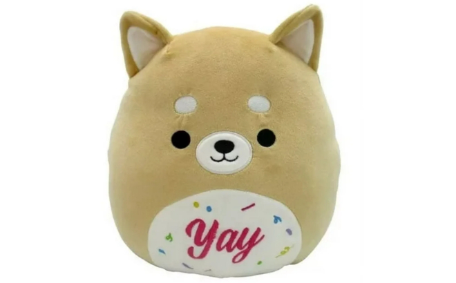 Squishmallows Angie the Brown Celebration Dog Plush