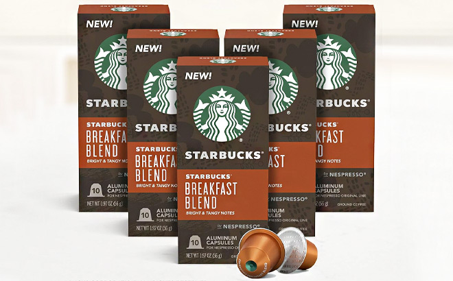 Starbucks Nespresso 50 Count Breakfast Blend Capsules
