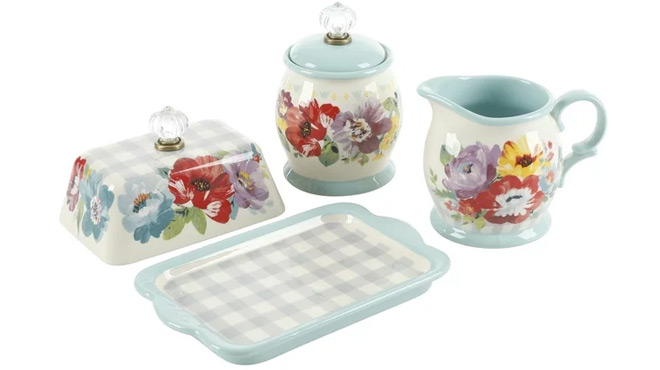 The Pioneer Woman Butter Dish Cream Sugar Set