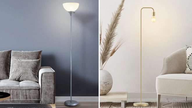 Torchiere Floor Lamp and Standing Floor Lamp