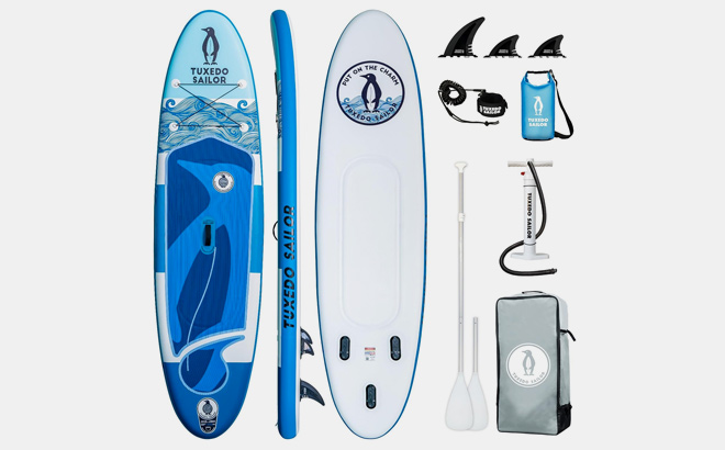 Tuxedo Sailor Inflatable Stand Up Paddle Board Ultra Light Inflatable SUP Paddle Board with Paddle Board Accessories