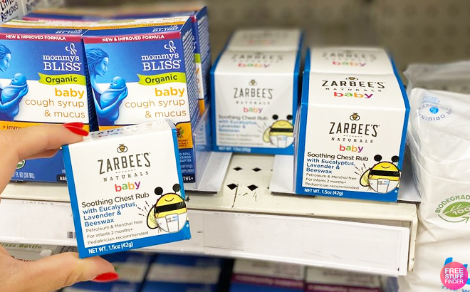 Zarbees Baby Soothing Chest Rub on a Shelf