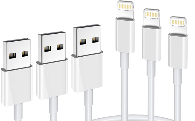 iPhone Charger Cable 3-Pack $3 at Amazon | Free Stuff Finder