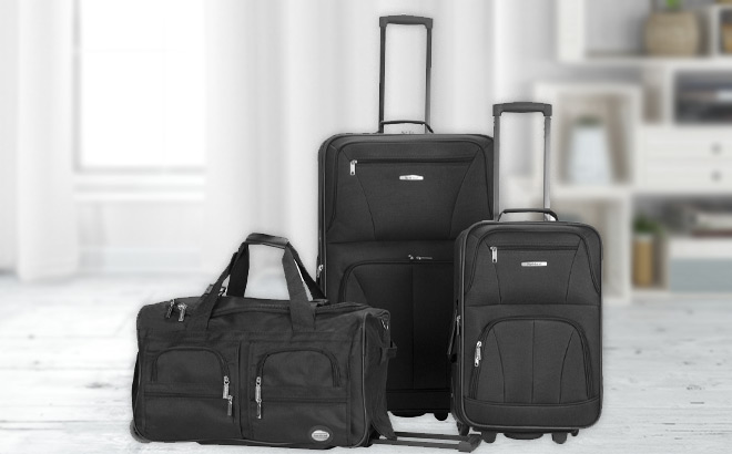3 Piece Luggage Set in the Room
