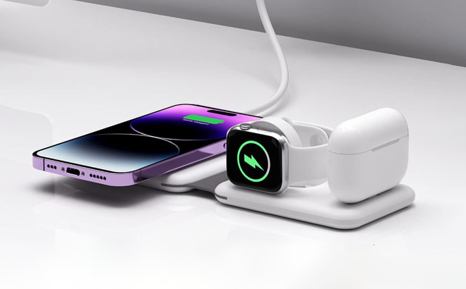 3 in 1 Portable Charging Station on the Table