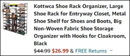 9 Tier Shoe Rack Organizer Checkout