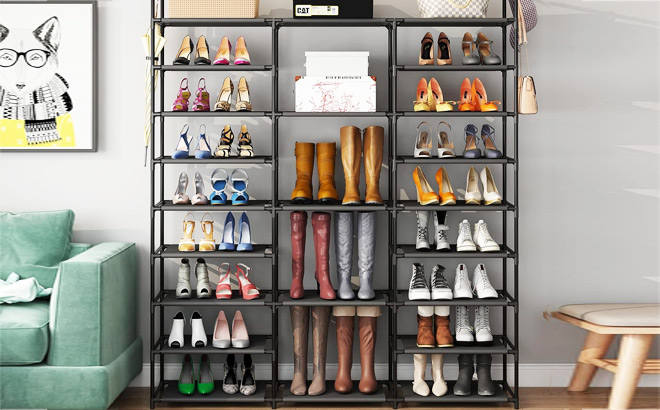 9 Tier Shoe Rack Organizer