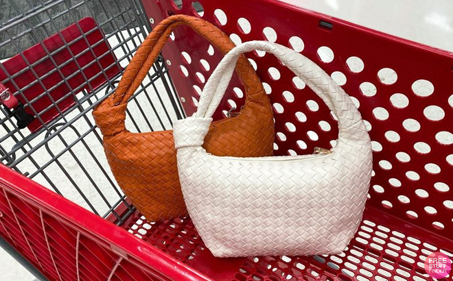A New Day Woven Slouchy Shoulder Handbag in Target Cart