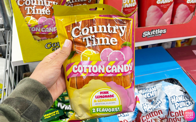 A Person Holding Country Time Cotton Candy