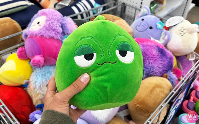 A Person Holding Disney Sidekick Squishmallows Pascal