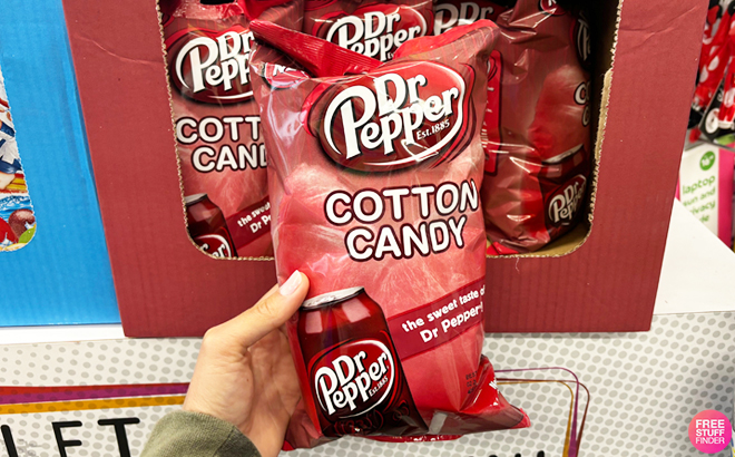 A Person Holding Dr Pepper Cotton Candy