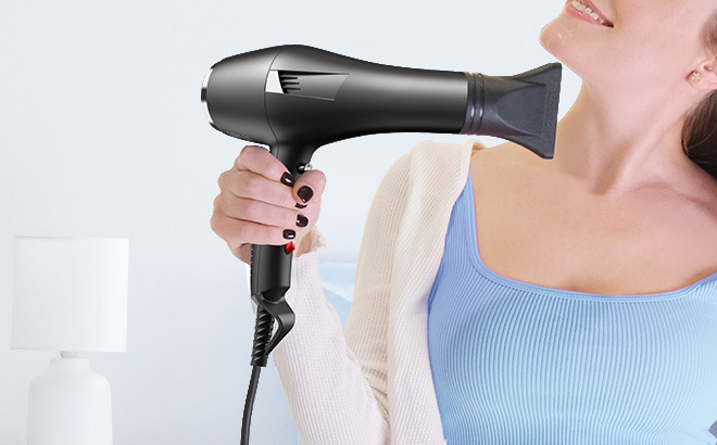 A Person Holding Ionic Salon Hair Dryer