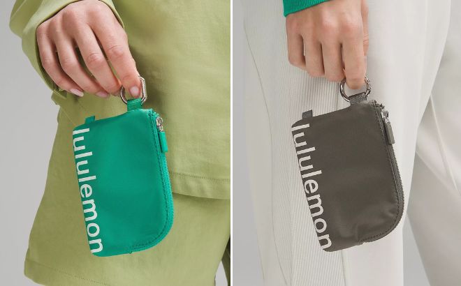 A Person Holding Lululemon Clippable Card Pouch