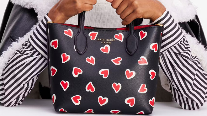 A Person Holding a Kate Spade Bleecker Medium Crossbody Tote