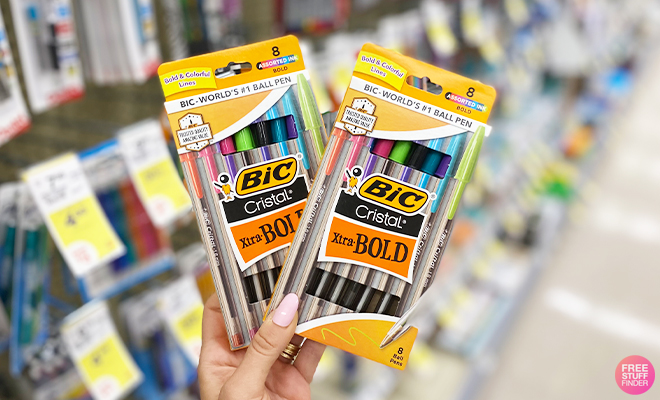 A Person Holding the BIC Xtra Bold Fashion Ballpoint Pens at Walgreens