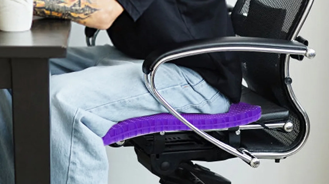 A Person Sitting on Gel Seat Cushion