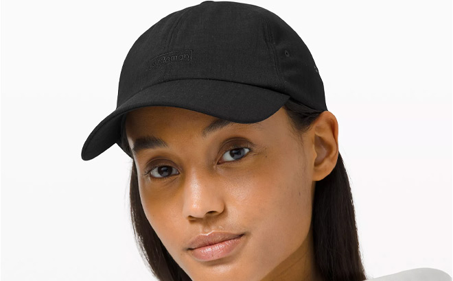 A Person Wearing Lululemon Womens Baller Hat