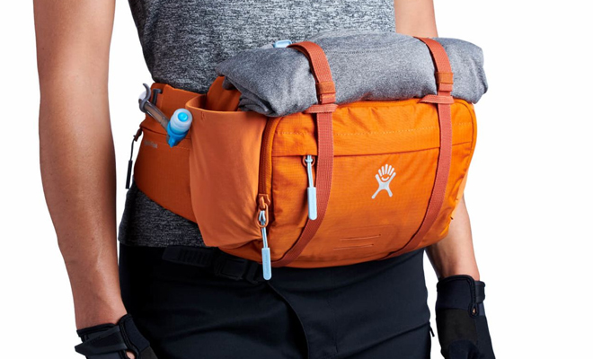 A Person Wearing the Hydro Flask 5 L Down Shift Hydration Hip Pack