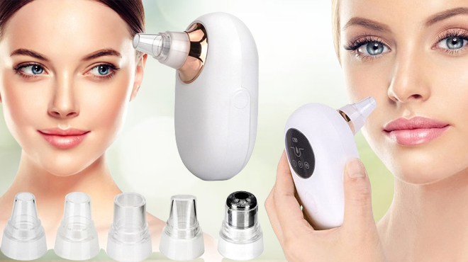 A person Using Blackhead Remover Pore Vacuum