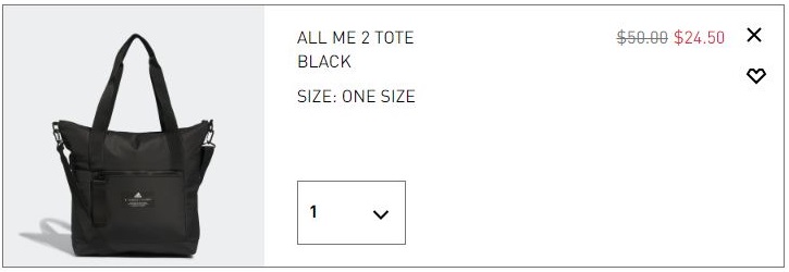 Adidas All Me 2 Tote Bag Checkout Page