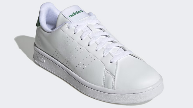 Adidas Mens Advantage Shoes on Gray Background