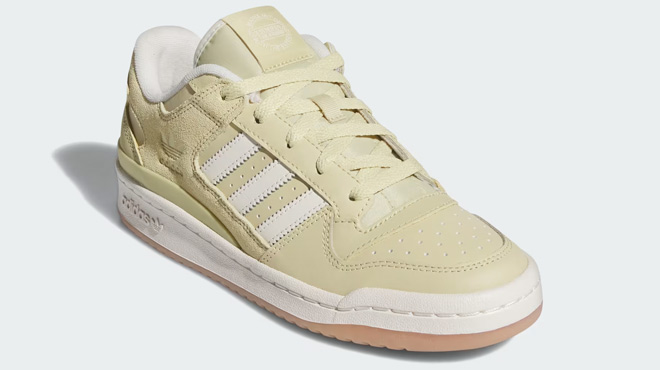 Adidas Womens Forum Low Shoes on Gray Background