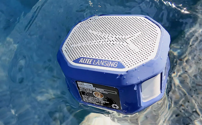 Altec Lansing Hydratek Magnetic Floating Speaker in the Pool