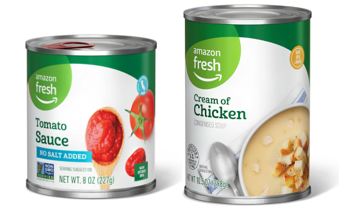 Amazon Fresh Tomato Sauce and Chicken Soup