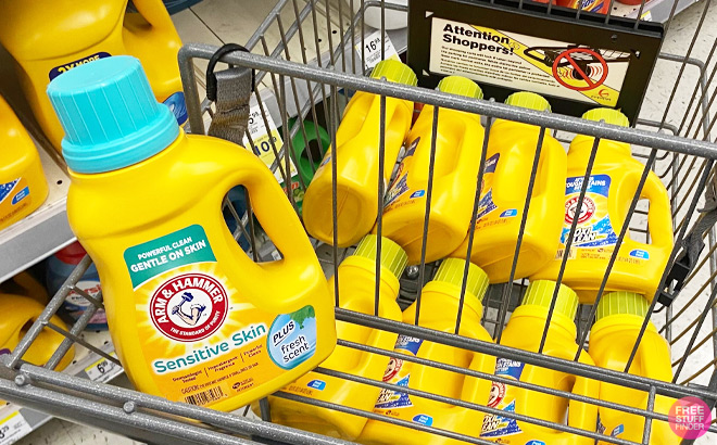 Arm & Hammer Sensitive Skin Fresh Scent Detergent in a Cart at Walgreens