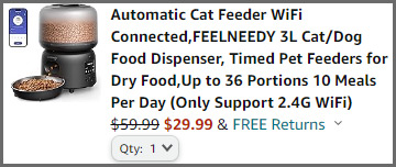 Automatic Pet Feeder at Checkout