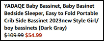 Baby Bassinet Order Summary