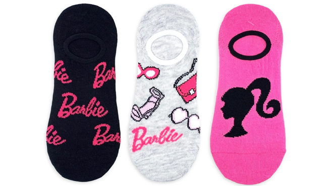 Barbie Womens Socks 3 Pack